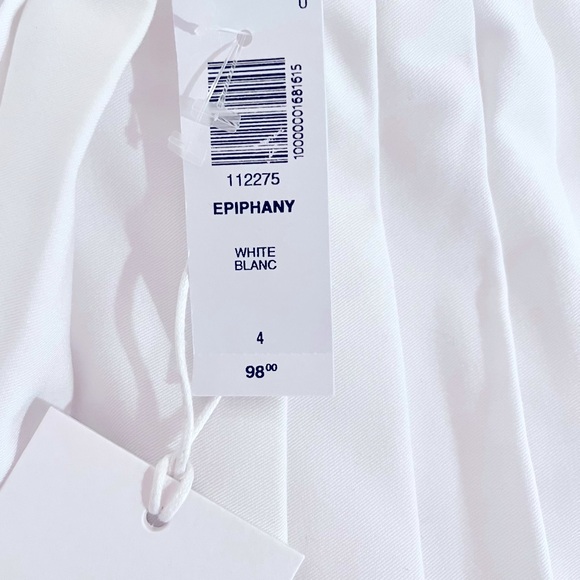 π- Aritzia Sunday Best- Epiphany White High Waisted Pleated Skirt. Size:4 - Picture 6 of 7
